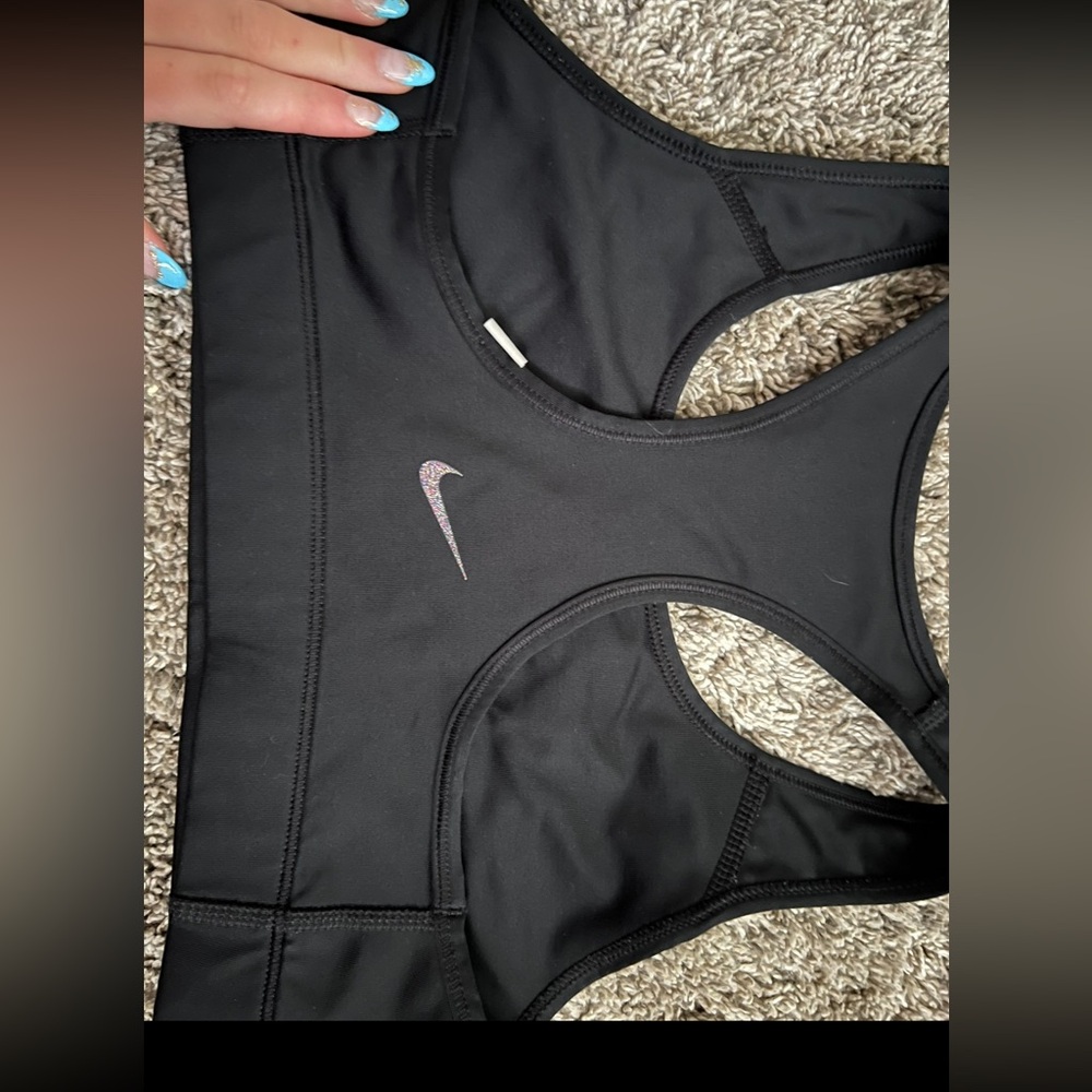 Glitter lettering Nike sports bra